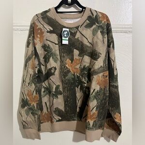 Aeropostale Camouflage Leaf Print Sweatshirt